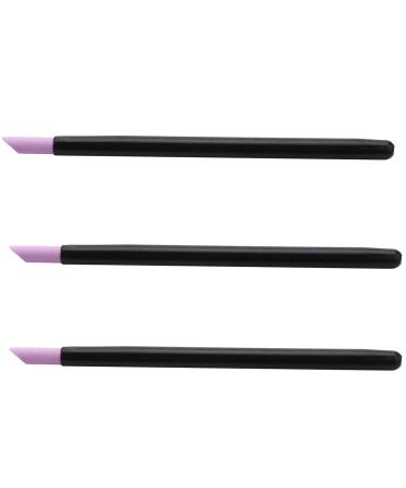 Balawin 3X Black Quartz Scrubs Stone Cuticle Stick Pen Cuticle Nail Art Pusher Spoon Cut Nail Pusher Manicure Care Tools