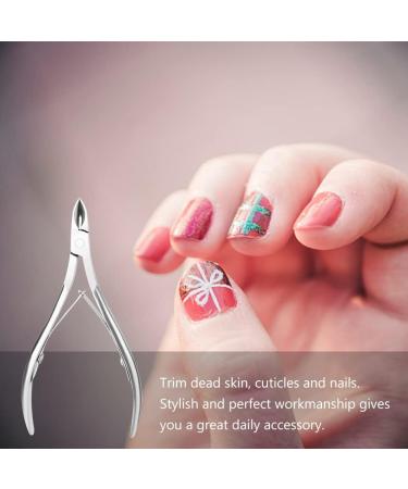 Cuticle Nippers Cuticle Cutter Nail Cuticle Remover Professional Cuticle Nippers Scissors Cutters Removers Stainless Steel Best Nail Care Tool for Manicure and Pedicure (Silver) Argent - Buy Online on GoSupps.com