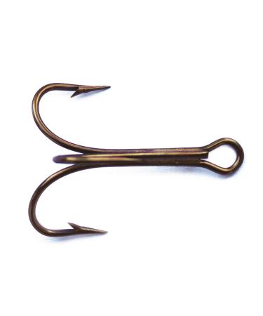 Mustad 3551 Classic Treble Standard Strength Fishing Hooks | Tackle for Fishing Equipment | Comes in Bronz, Nickle, Gold, Blonde Red Size 18, Pack of 25 Bronze