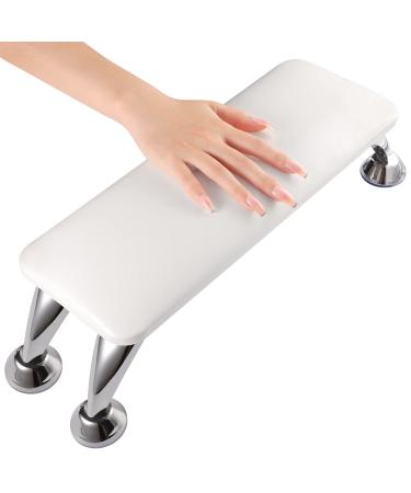 Non-silp Arm Rest for Acrylic Nails  Big Hand Rest Cusion for Fingernails Toenails Use Microfiber Leather Nail Arm Rest Stand for Nail Technician Salon  White (15.7 * 5.9 * 4.7 inches) 15.7*5.9*4.7 Inch
