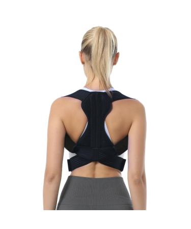 Back Posture Corrector for Men & Women - Adjustable Breathable Upper Back Brace - X-Large Black Posture Straightener - Buy Online on GoSupps.com