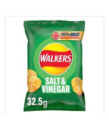 Walkers Salt & Vinegar Crisps 32.5g x Case of 32
