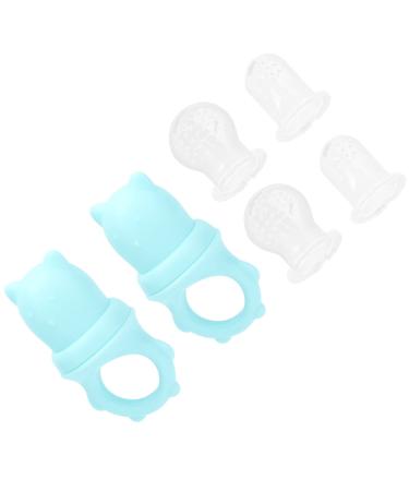 Baby Fruit Feeder Multi-Function Baby Food Feeder Baby Fruit Pacifier with Large Diameter Handle for Baby(Blue)