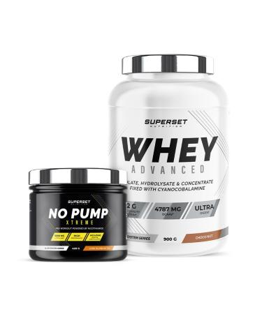 Superset Nutrition | Fitness Energy Program - 100% Whey Protein Advanced 900g Cho- No Pump Xtreme Long Island Icetea | Boosts energy and tones the body in 4 weeks