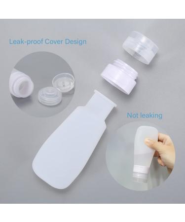 2 Pcs Leak Proof Silicone Travel Bottles 1.3oz with Carry Bag - Green White - Buy Online on GoSupps.com