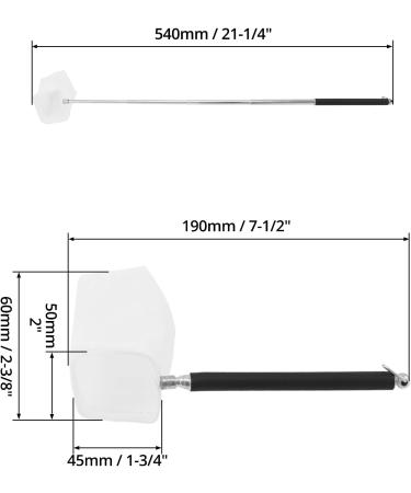 QWORK 2Pcs Small Telescopic Aquarium Fish Net Long Handle Fishing Net fish nets for tanks Extendable 19-54 cm Black - Buy Online on GoSupps.com