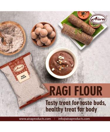 Aiva Finger Millet Flour 4 lb - Premium Ragi Flour for Healthy Recipes - Buy Online on GoSupps.com
