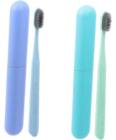 PartyKindom 4 Piece Travel Toothbrush Set | Colored Wooden Toothbrushes & Natural Gift for Gum Care - Buy Online on GoSupps.com