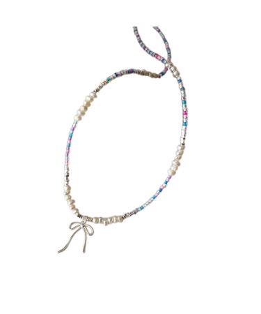 Oralgo's elegant pearl chain stylish necklace pearl necklace necklace dopamine style loop necklace for daily use