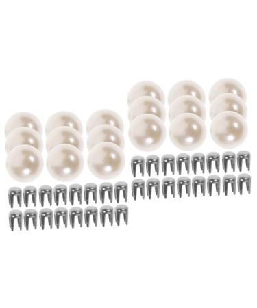 NUOBESTY 300 Sets Button Pearl Buttons Rivets Handmade Clothing Accessories of Four Head-Dress Rivet Clasps