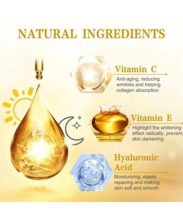 Organic Vitamin C Serum for Face - Anti Aging Brightening Serum with Hyaluronic Acid for Dark Spot Correction, Fine Lines & Wrinkles - Anti Wrinkle, Dark Circles, Age Spots, Pore Cleanser, Acne Scars - Buy Online on GoSupps.com