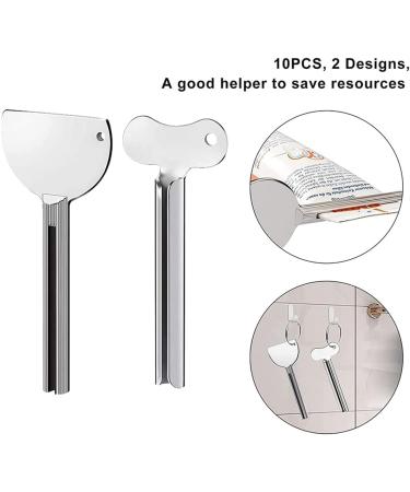 Luejnbogty 10 Pieces Metal Toothpaste Squeezer Tube Squeezer Press Key Tube Squeezer for Family Washroom Bathroom Toothpaste Etc - Buy Online on GoSupps.com