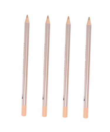 FOMIYES 4pcs Concealer Pen Powder Foundation Makeup Wooden Makeup Highlighter Stick Make up Pencil 16x0.8cm Ivory