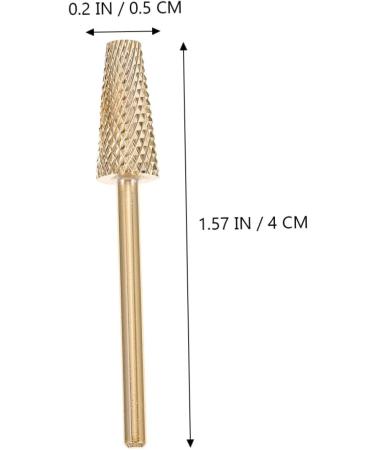 Nail Polisher Nail Art Nail Polishing Bits Portable Nail Gel Polishing Head Nail Drill Head Nail File Head Nail File Bits Tool Manicure Tools Tungsten Steel Exfoliating 4x0.5cm golden - Buy Online on GoSupps.com