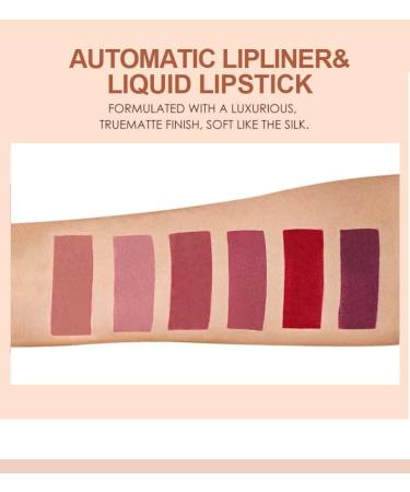 Beliky Girl Matte Liquid Lipstick and Lip Liner Pen Set 3 Colors Liquid Lip Gloss + 3 Colors Lip Liner Pencil Set Velvet Lip Gloss Lipliner Waterproof & Long Lasting Nude Lip Stick Makeup Set A - Buy Online on GoSupps.com