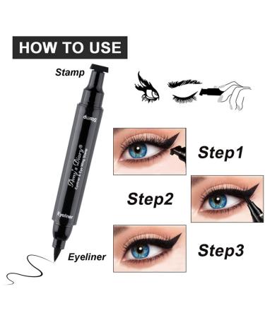 AMY'S DIARY Winged Eyeliner Stamp - 2 Pens, Cat Eye Stencil, Waterproof & Smudge-proof - Buy Online on GoSupps.com