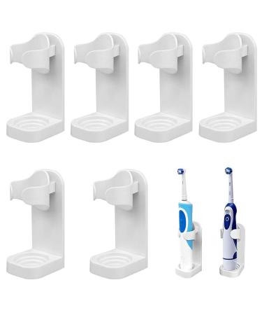 Chepl Electric toothbrush holder 6 pieces of electrical toothbrush wall bracket toothbrush holder Self -adhesive wall fastener for bathroom kitchen without drilling