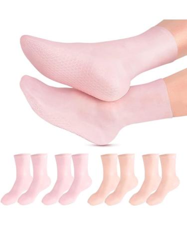 Silicone Socks Aloe Socks Anti Slip Moisturizing Socks Silicone Gel Heel Socks Comfortable Lotion Socks for Dry Feet Moisture Enhancing Socks for Women Men Dry Cracking Skin (Skin colour) L Skin colour - Buy Online on GoSupps.com