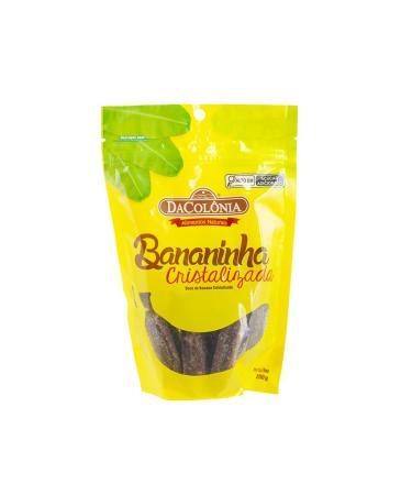 Traditional Brazilian candy made from crystallized bananas, 200g pack - Bananinha Cristalizada DACOLONIA 200g
