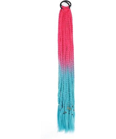 Ponytail Hair Extension Colored Braids Hair Extensions with Elastic Rubber Bands 24" Rainbow Braided Ponytail Hairpiece Synthetic Ponytail Hair Accessories for Women Girls Ponytail Hairpiece (Color : 24inches B41 - Buy Online on GoSupps.com