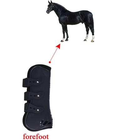 Bigking Horse Leg Gaiters - Adjustable PU-Neoprene Security Boots for Tendons - XL Black 2 Pieces - Buy Online on GoSupps.com