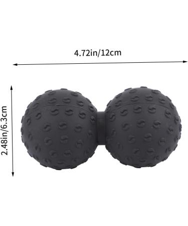 Lurrose Yoga Massage Ball | Foam Acupressure Roller for Muscle Relief | Vibration & Self-Massage Tool | 12x6.3cm - Black - Buy Online on GoSupps.com