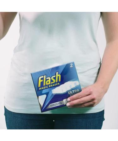 6 x Flash Magic Eraser Ultra Power -No Chemicals Needed - Removes Scuffs Crayon Grease and Grimes (Pack of 3) - Buy Online on GoSupps.com