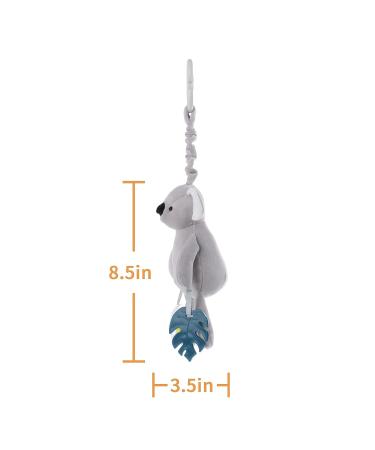 Apricot Lamb Baby Stroller & Car Seat Toy - Plush Gray Koala, Rattle Sound, Soft Teether - 8.5 Inches - Buy Online on GoSupps.com