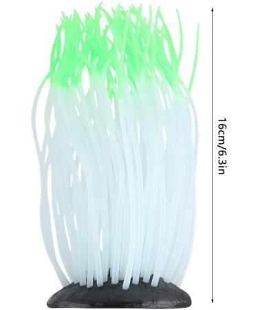 Buy Simulation Artificial Silicone Anemone Coral Ornament - Green Aquarium Decor for Fish Tanks | International Shipping - Buy Online on GoSupps.com