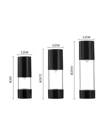 3x Black Airtight Refillable Plastic Bottles (50ml) for Creams Lotions Toners & Travel Ideal for Cosmetics & Hygiene - Buy Online on GoSupps.com