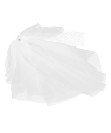 FOMIYES Bridal Short Veil Bachelorette Party Veil Short Veil with Comb Bridal Mesh Veil Bridal Veil Short Veil for Bachelorette Party Bride Hair Accessories Wedding White Rhinestones