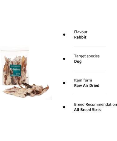 PawGang Rabbit Ears with Fur 200g - 100% Natural EU Sourced Dog Treats - Tasty & Healthy Chews for Dogs of All Sizes - Grain-Free & Hypoallergenic - Buy Online on GoSupps.com