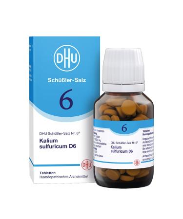 DHU Sch ßler-Salz No. 6 potassium sulfuricum D6-the mineral salt of detoxification-the original-environmentally friendly in the pharmaceutical glass 200 hours of tablets tasteless 200 pieces (1 Pack)