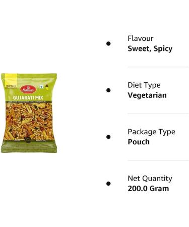 Haldiram's Gujrati Mix | 200g (Pack of 2) | Popular Indian Savouries | Treat for Every Occasions | Crispy and Crunchy | Authentic Taste Spicy 200.00 g (Pack of 2) - Buy Online on GoSupps.com