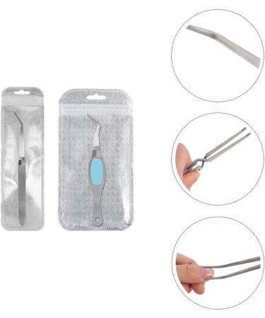 Beaupretty Tweezers Tweezer Pincher Prolong Clamp and Shaping Extensions Pusher Picker Multipopurse Rhinestone Eyelash Stainless Sticker Art Curved Tip Nail Cuticle Eyebrow Clip Ladies - Buy Online on GoSupps.com