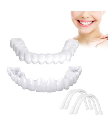 Fake Teeth, 2 PCS Veneers Teeth for Men and Women,Comfortable to Protect Your Teeth 2pc