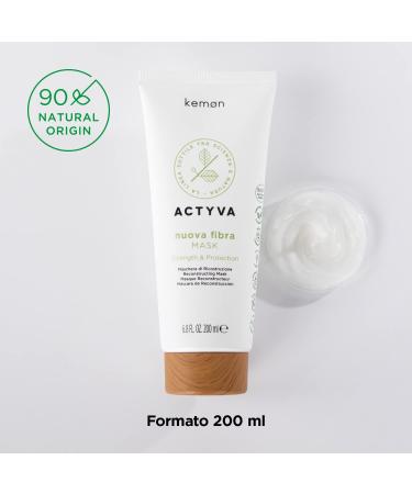Kemon Actyva New Fiber Mask - Protective & Regenerating Hair Mask for Damaged Hair with Amaranth & Red Algae - 200ml | International Shipping Available - Buy Online on GoSupps.com