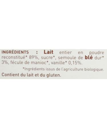Babybio Bottle Cream Semolina Vanilla 6+ Months 340g - Buy Online on GoSupps.com