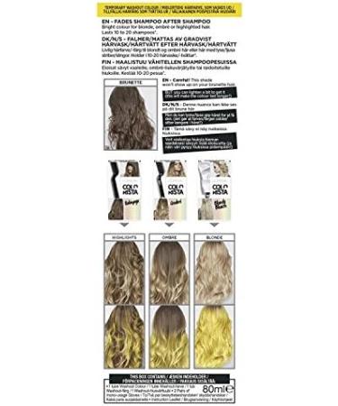 L'Oreal Paris Colorista Washout Yellow Neon Semi-Permanent Hair Dye 80ml - Pack of 1 - Buy Online on GoSupps.com