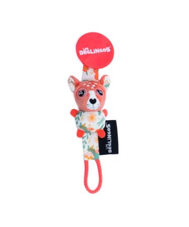 Les d glingos pacifier chain Melmelos La Hirsch pacifier holder with plush accessories for babies made of fabrics recycled filling uniform size Melmelos La Biche
