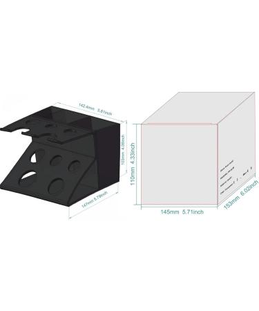 Premium Acrylic Shaver Holder & Brush Stand | Stylish Transparent Organizer for Razors & Shaving Essentials - Compact Makeup Storage - Buy Online on GoSupps.com