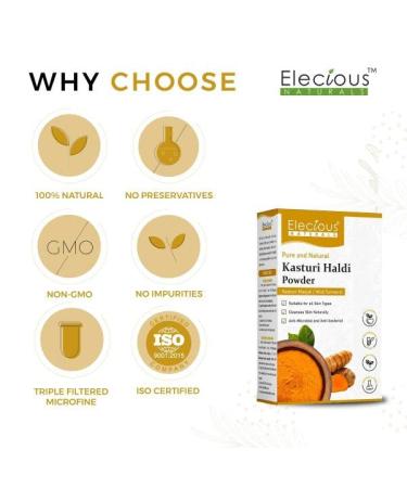 Kasturi Haldi Powder for Glowing Skin | 100% Natural Wild Turmeric for All Skin Types | Chemical-Free Manjal 3.5 Ounce - Buy Online on GoSupps.com