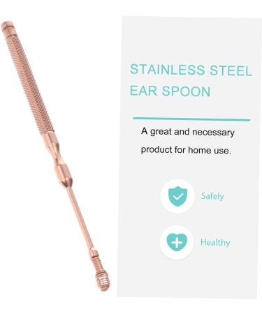 Spring Ear Scope Stainless Steel Spiral Golden Ear Spoon - 1pc - Buy Online on GoSupps.com