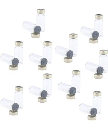 20Pcs Empty Sealed Sterile Serum Clear Glass Vials with - Clear 10ml - Buy Online on GoSupps.com