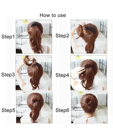 Donut Hair Node Set - Ring Style Dutt Maker Chignon Hair Donut Form - 3-Piece Hair Styling Tool for Women & Girls - Sizes L M S - Brown - Buy Online on GoSupps.com