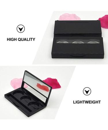 Minkissy 3-Piece Empty Makeup Palette - Portable Folding Eyeshadow Case for Travel | Ideal Container for Lip Balm Creams & Cosmetics - 26mm - Buy Online on GoSupps.com