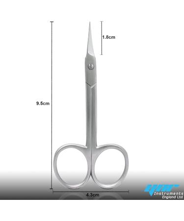 Nail Scissors Professional Cuticle Scissors Extra Strong Straight Curved Manicure Nail Art Scissors (CS-04) - Buy Online on GoSupps.com