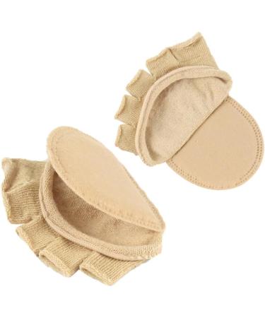 FRCOLOR 2 Pairs of Football Protection Half Sock Happy Feet Socks Toe Alignment Ball Large Washable Light Effects Fingerless Socks Forefoot Pad Toe Socks Gel Sole Pad Women - Buy Online on GoSupps.com