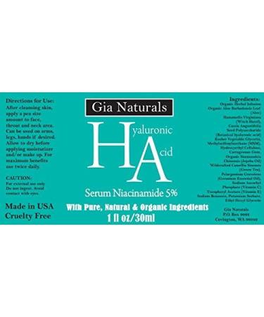 Pure Organic Hyaluronic Acid Serum with Vitamin C & E - Anti-Aging Collagen Boosting Wrinkle Reduction | International Shipping - Buy Online on GoSupps.com