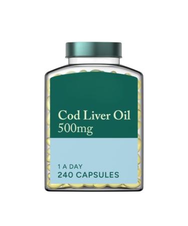 H and B Cod Liver Oil 500mg. - 240 Capsules